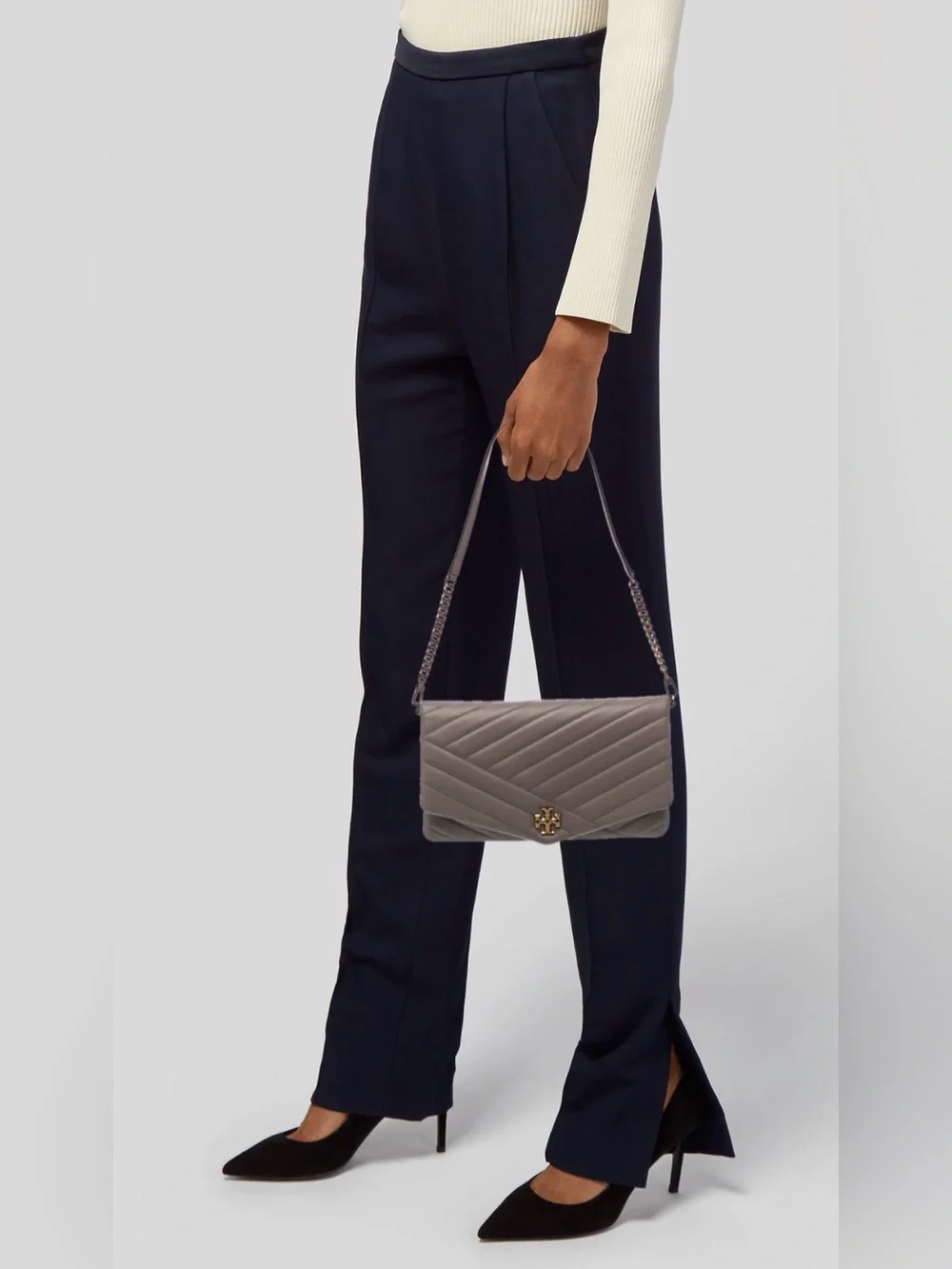 TORY BURCH Kira Chevron Clutch